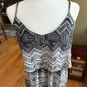 Black and White Zigzag Mini Dress